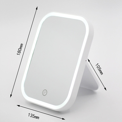 モダン スタイリッシュ バスルーム ポータブル コンパクト 1 インチ 50 PC LEDライト ミラー レディース