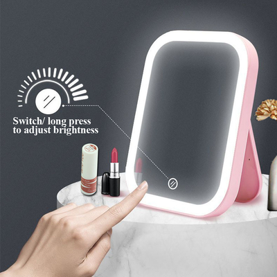 モダン スタイリッシュ バスルーム ポータブル コンパクト 1 インチ 50 PC LEDライト ミラー レディース