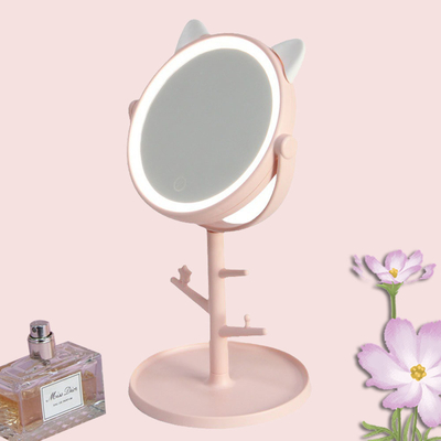 毎日トップ ファッション コンパクト 調節可能な 小さな LED メイクアップ ミラー 可愛い レディース 服装