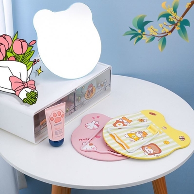 ミニラウンド カスタム ポケット ハート形 調整可能なライト メイクアップ ミラー レディース ドレスリング