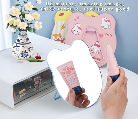 ミニラウンド カスタム ポケット ハート形 調整可能なライト メイクアップ ミラー レディース ドレスリング