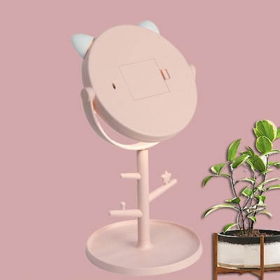 女の子 ポータブル LEDライト ミラー バニティ 化粧台 カスタム リトルメイク エクストラLOGO