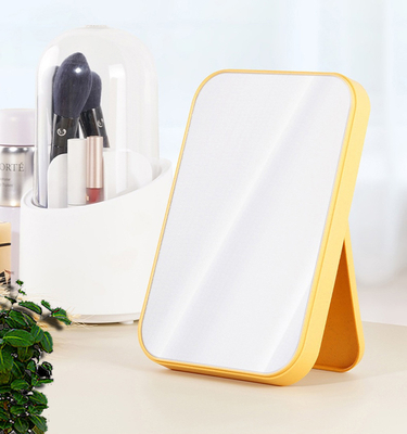 ファッションデザイン プラスチック ガラス ミラー ポータブル デスクトップ バニティ コンパクト メイク デスク用