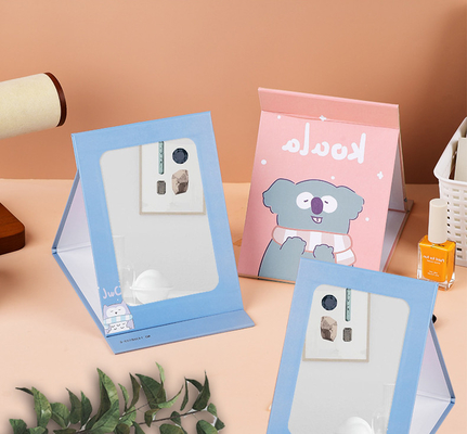 折りたたむバニティ メイクアップ 可愛い心臓形化粧品 メイクアップ 小さくて追加ロゴ Yes Mirror