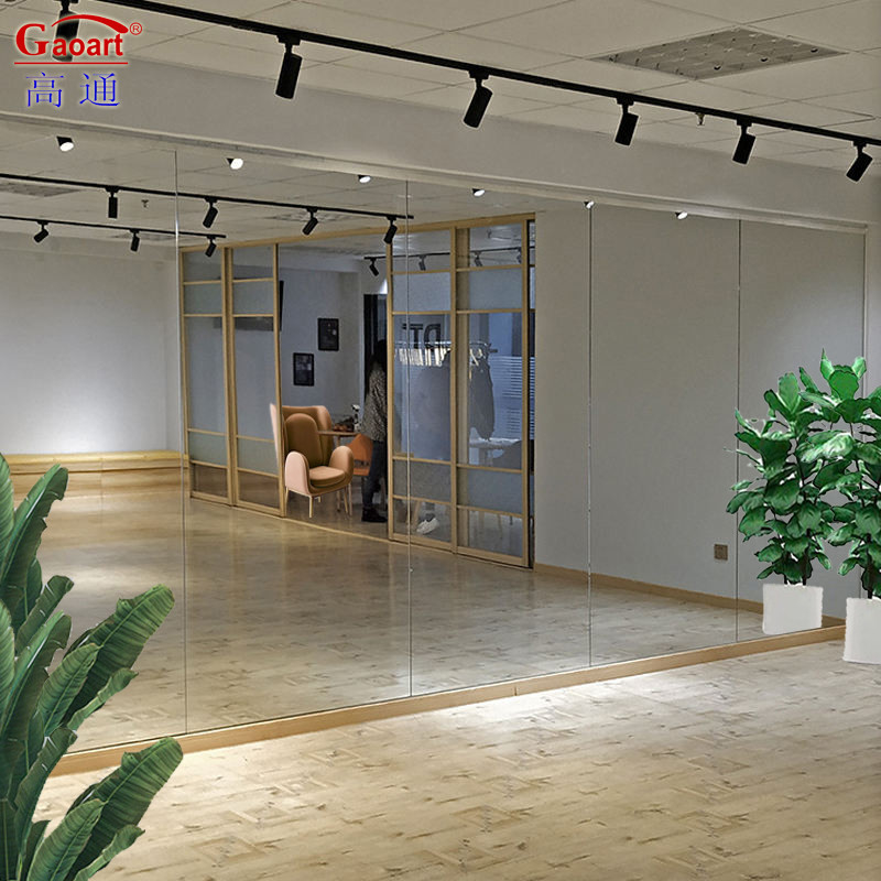 大型壁マウント シルバー 装飾家 理髪屋 スタジアム ミラー ダンスのスタジオ サロン